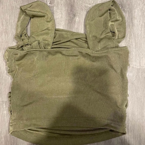 SHEIN Crop Top Bundle 3 Ruched Milkmaid Floral Cottagecore Summer M - Picture 8 of 8